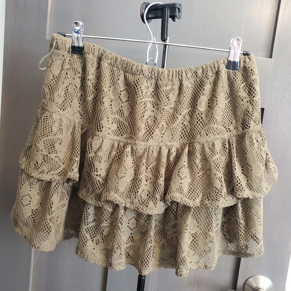 Olive green Vanity mini skirt